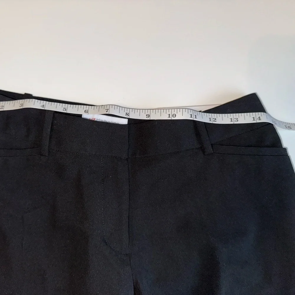 NWT Liz Claiborne Aurora Curvy Trousers Size 2 Black Stretch 31.5” Inseam